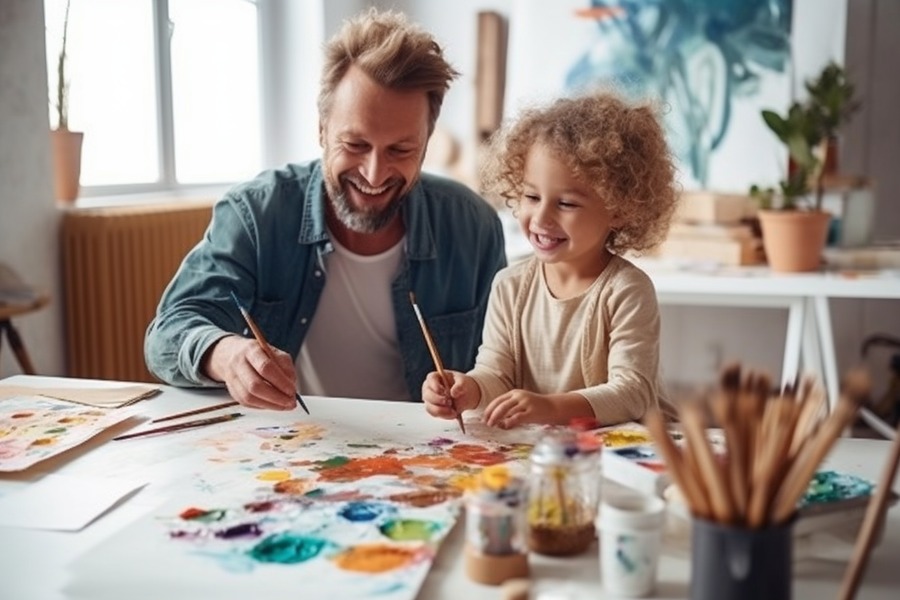 The joy of creating art as a family