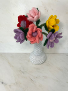 Needle felted Flower Bouquet class