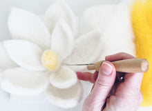 Load image into Gallery viewer, Needle felted magnolia bloom class