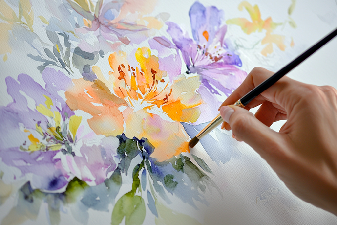September Beginning Watercolor - Morning